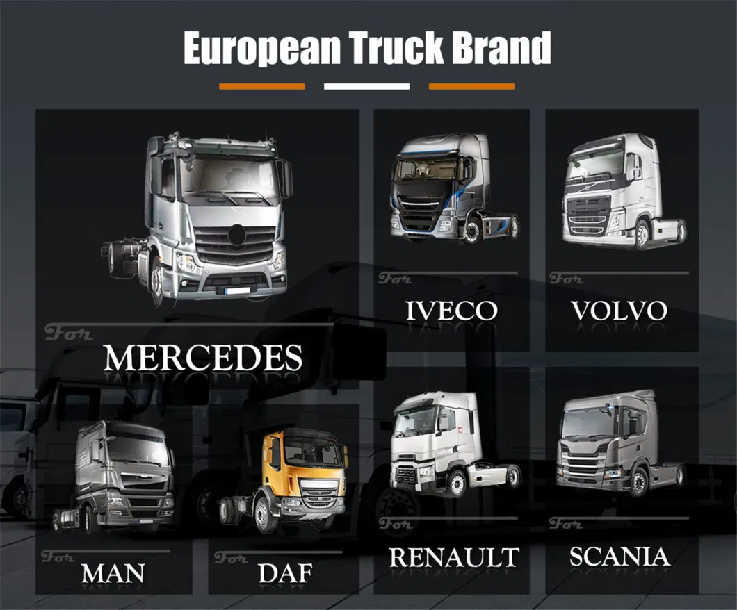 Europe/Japanese /Auto/Passgenger Car/Bus/Body/Brake Truck Spare Parts for Mercedes-Benz/Volvo/Man/Scania/Renault/Daf/Iveco/ Isuzu/Hyundai